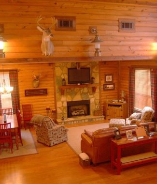 Inside the cabin.