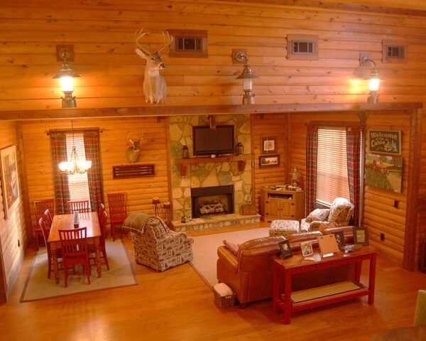 Inside the cabin.