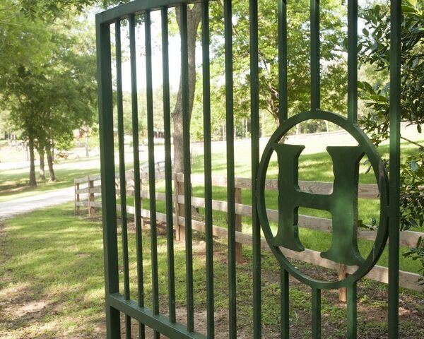 Main gate at Hubbard Farm.