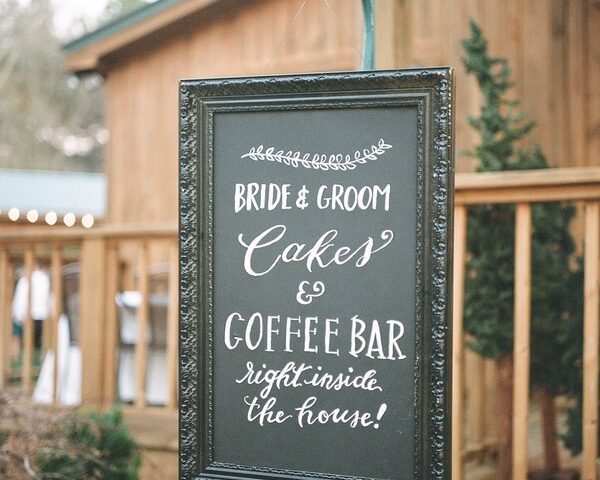 Directing guests to a coffee bar in the cabin.