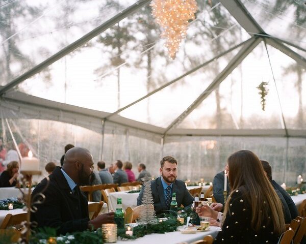 Additional tent for wedding reception.