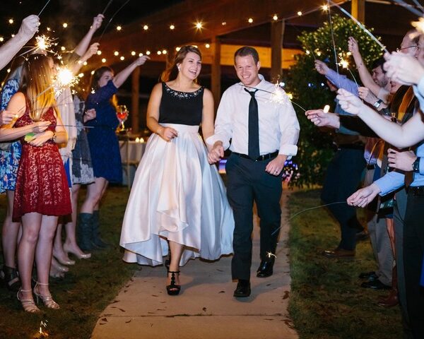 Departing the reception from the Pavilion.